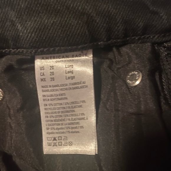 American Eagle AE Women’s Curvy Straight Stretch Jeans Plus Size 20 Baggy Y2K - Picture 9 of 10